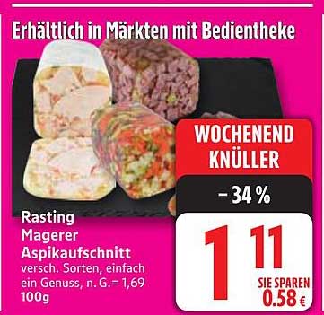 Rasting Magerer Aspikaufschnitt - Wochenendknüller