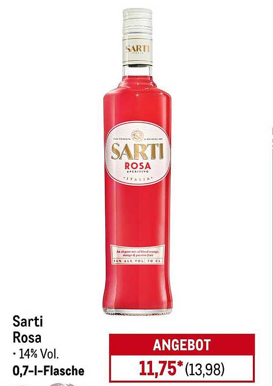 Sarti Rosa Aperitivo 0,7 l – Ein italienischer Genuss