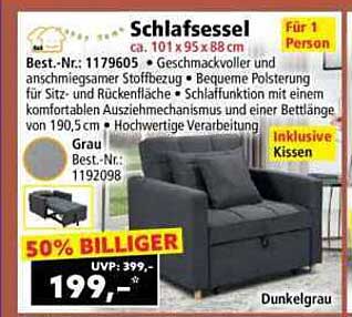 Schlafsessel Dunkelgrau