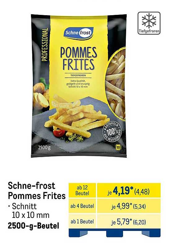 Schne-frost Pommes Frites 2500 g