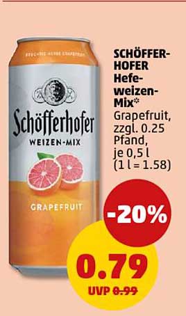 SCHÖFFERHOFER Hefeweizen-Mix Grapefruit 0,5l Dose