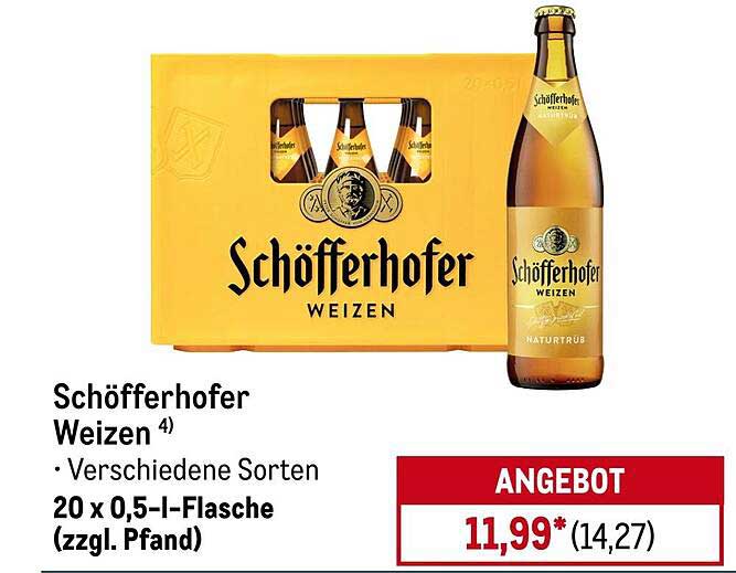 Schöfferhofer Weizen - 20 x 0,5-l-Flasche (zzgl. Pfand)