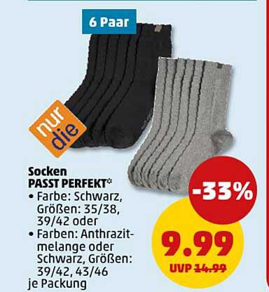Socken – 6 Paar für nur 9,99 €