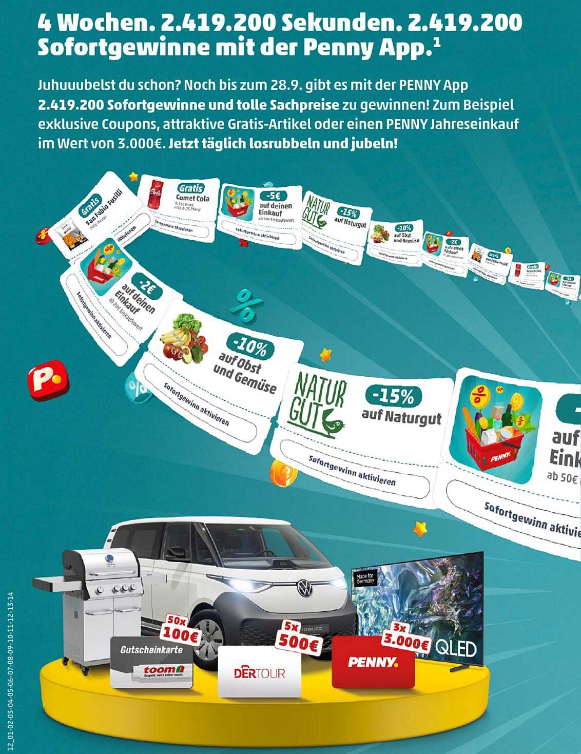 Sofortgewinne und Rabatte mit der Penny App
