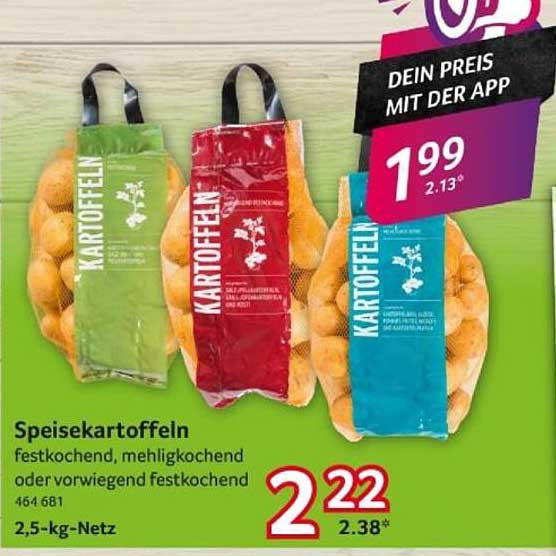 Speisekartoffeln festkochend, mehlige oder vorwiegend festkochende, 2,5-kg-Netz