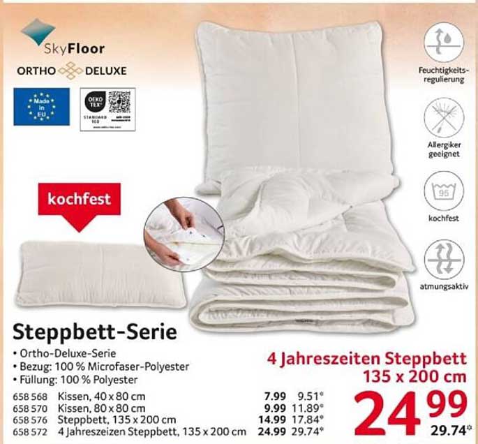 Steppbett-Serie 4 Jahreszeiten Steppbett 135 x 200 cm