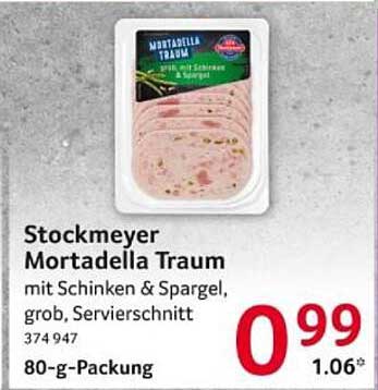 Stockmeyer Mortadella Traum mit Schinken & Spargel, grob, Servierschnitt