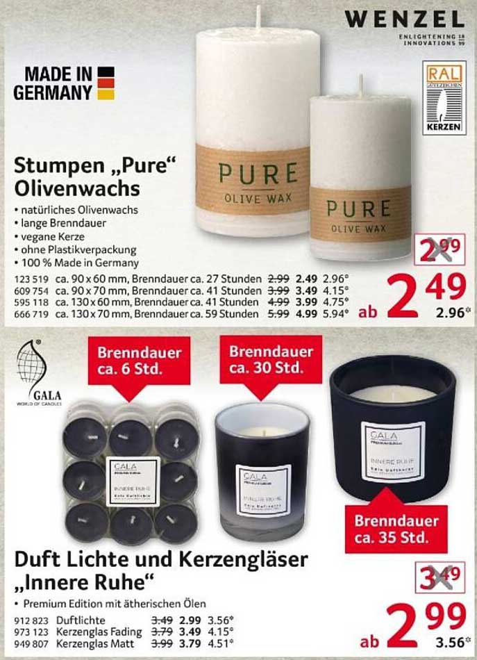 Stumpen "Pure" Olivenwachs
