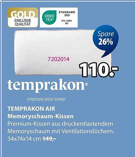 TEMPRAKON AIR Memoryschaum-Kissen