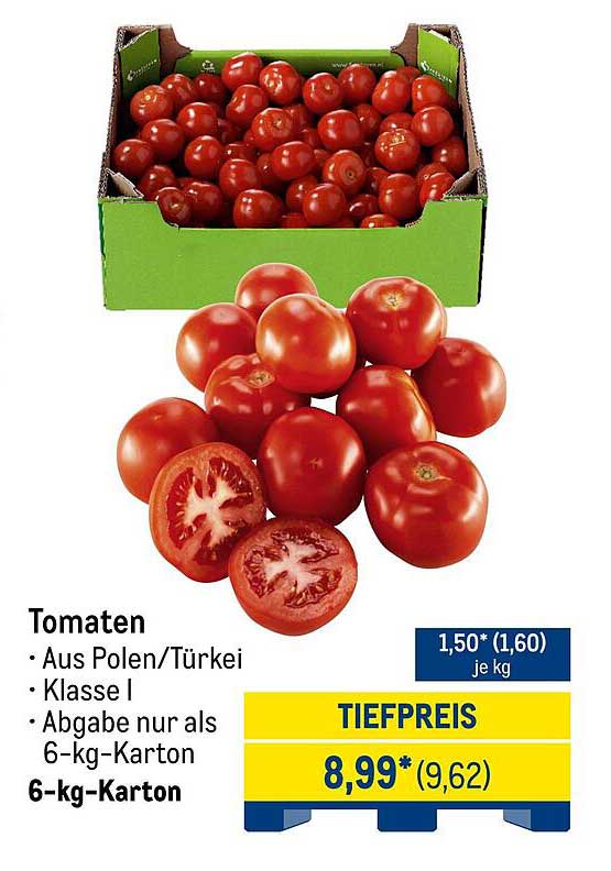 Tomaten aus Polen/Türkei - 6-kg-Karton