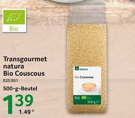 Transgourmet natura Bio Couscous 500-g-Beutel