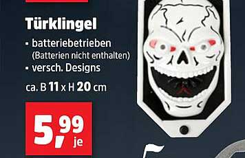 Türklingel mit gruseligem Design - Ideal für Halloween