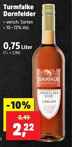 Turmfalke Dornfelder - Lieblich 0,75 Liter
