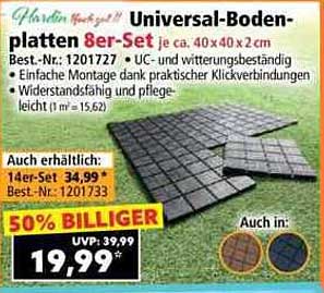 Universal-Bodenplatten 8er-Set