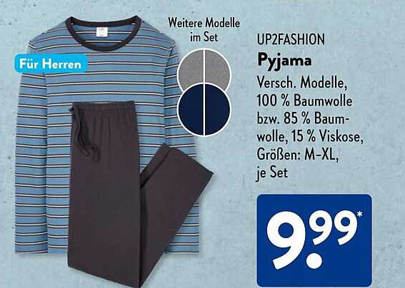 UP2FASHION Pyjama für Herren