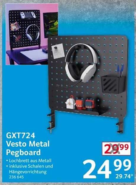 Vesto Metal Pegboard GXT724 - Ihr perfekter Ordnungshelfer