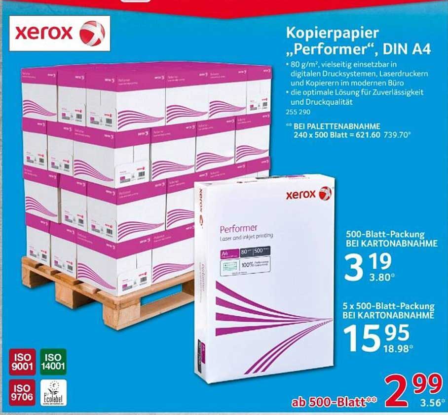 Xerox Kopierpapier „Performer“, DIN A4