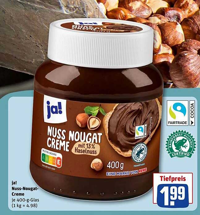 Ja! Nuss-Nougat-Creme Angebot bei REWE Center