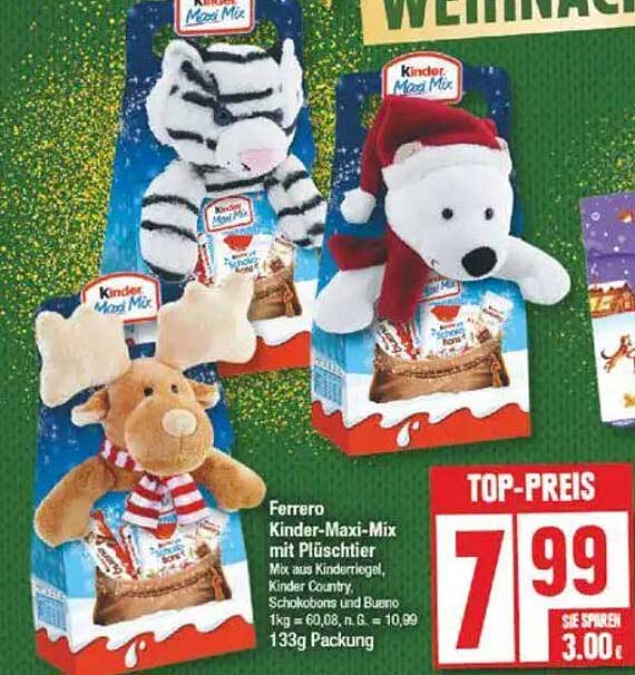 Ferrero Kinder-Maximix mit Plüschtier