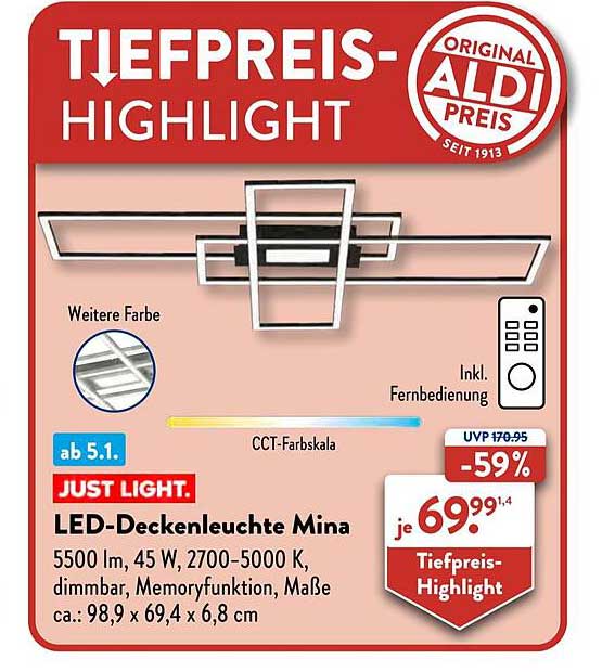 Aldi Led Deckenleuchte Dimmbar