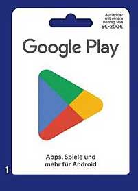 Google Play Geschenkkarte (5€ – 200€)