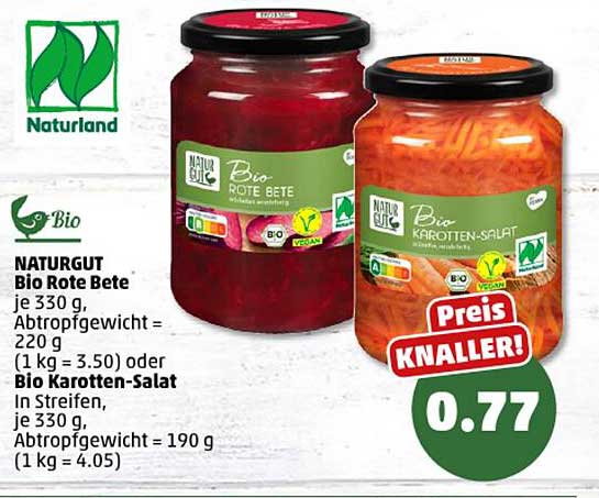 NATURGUT Bio Rote Bete und Bio Karottensalat