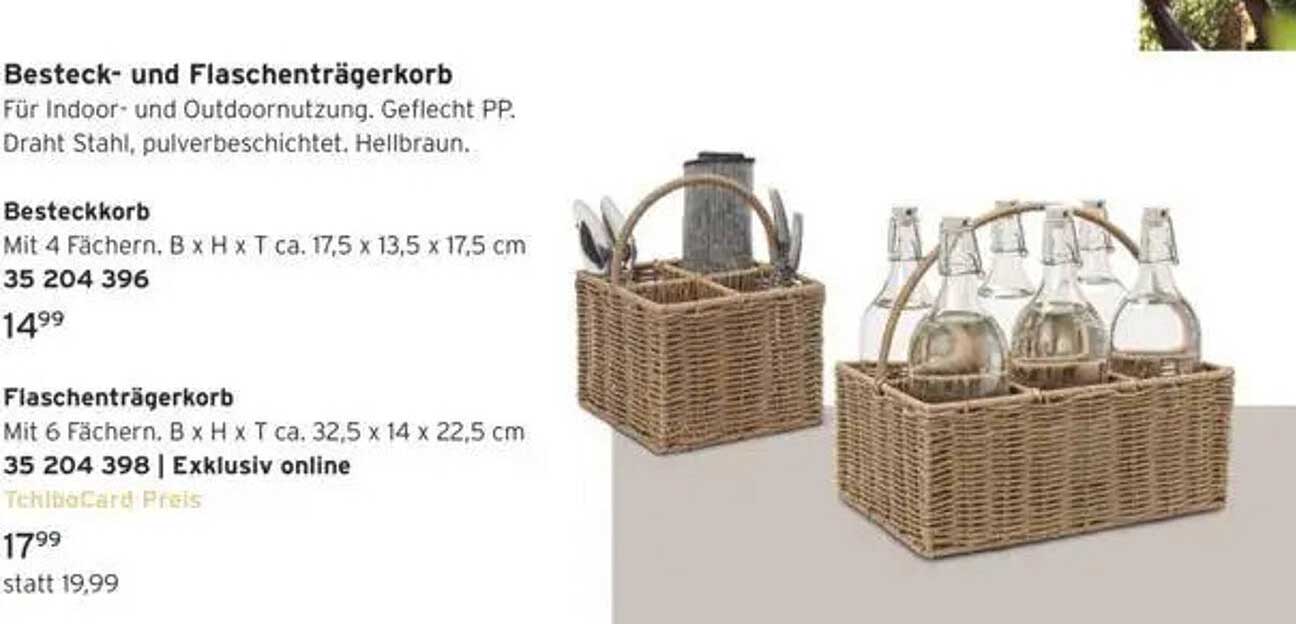 Besteck- und Flaschenträgerkorb