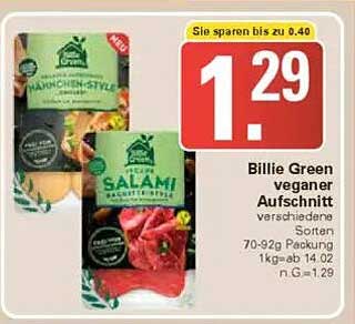 Billie Green veganer Aufschnitt