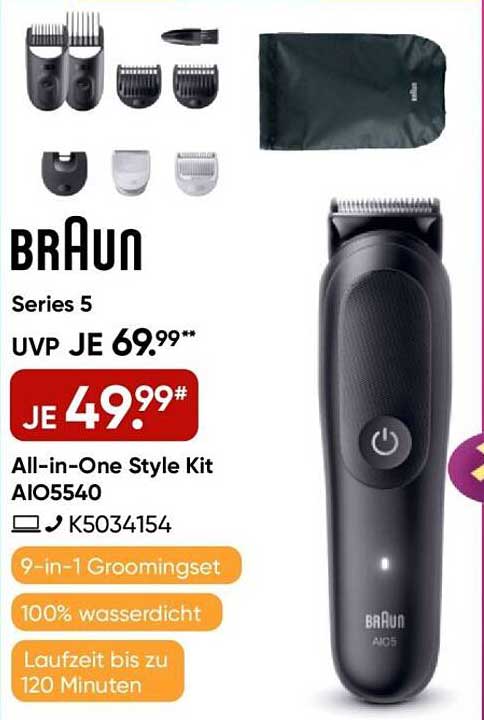 Braun Series 5 All-in-One Style Kit AIO5540