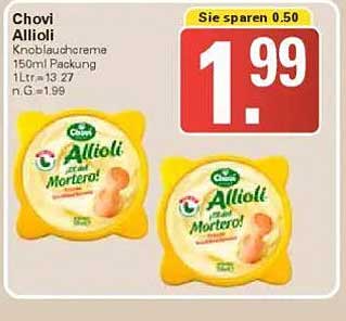 Chovi Allioli Knoblauchcreme 150ml Packung