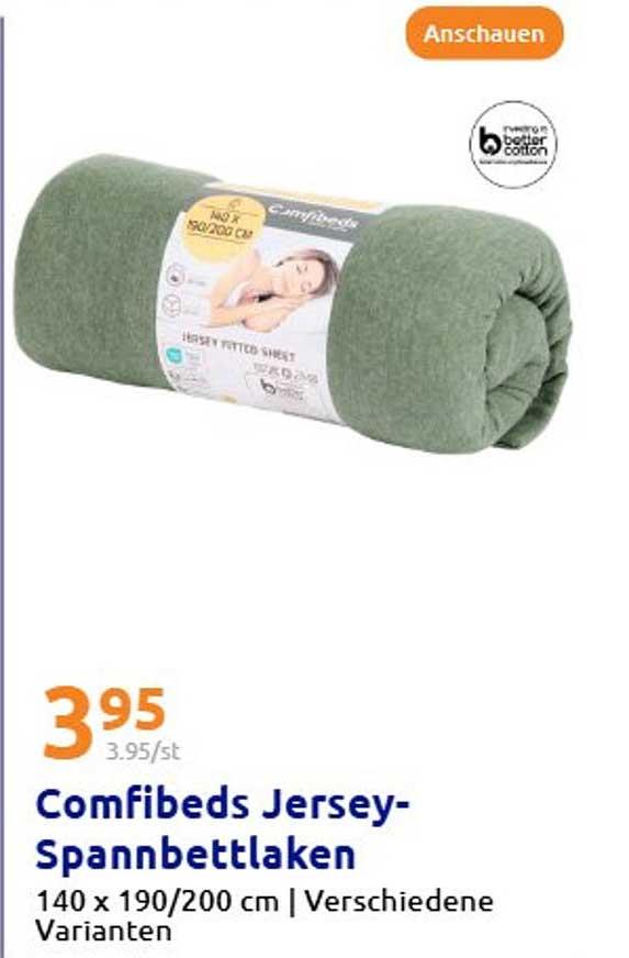 Comfibeds Jersey-Spannbettlaken 140 x 190/200 cm