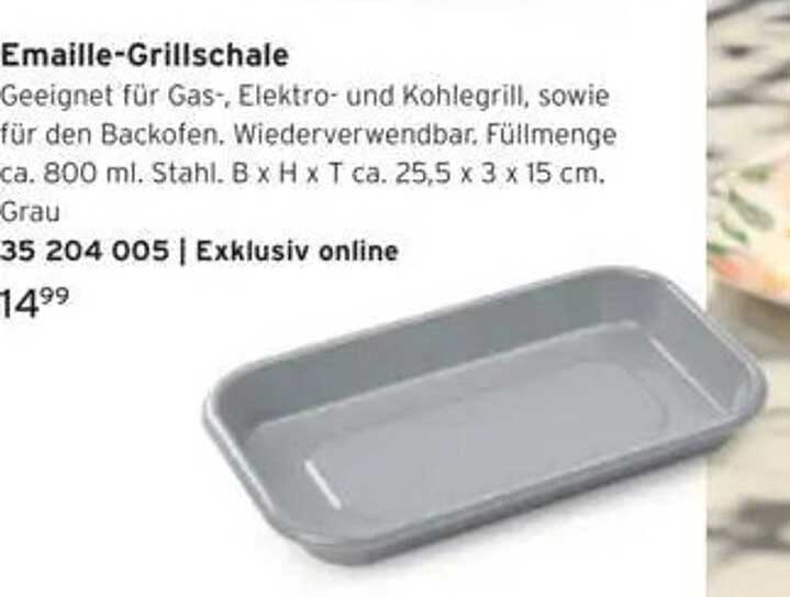 Emaille-Grillschale
