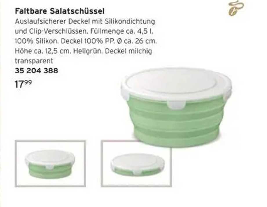 Faltbare Salatschüssel