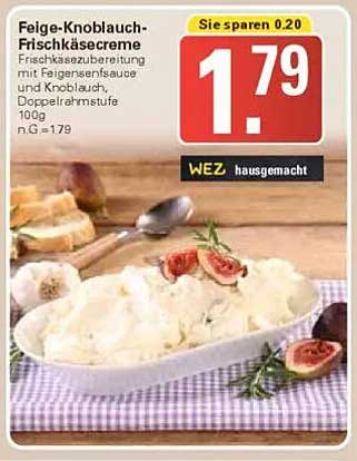 Feige-Knoblauch-Frischkäsecreme