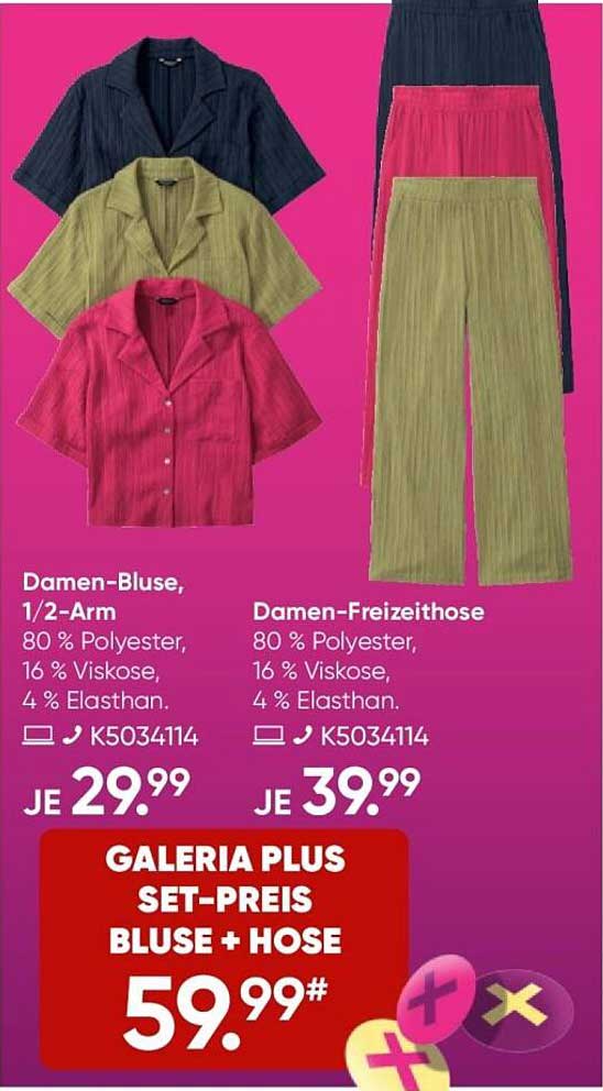 GALERIA PLUS Set-Preis Bluse + Hose