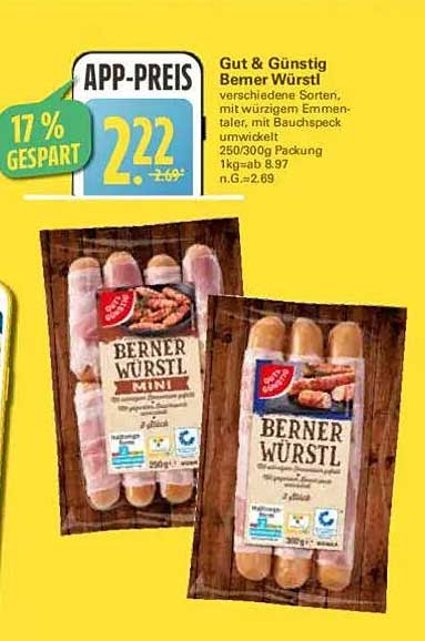 Gut & Günstig Berner Würst