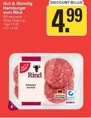 Gut & Günstig Hamburger vom Rind