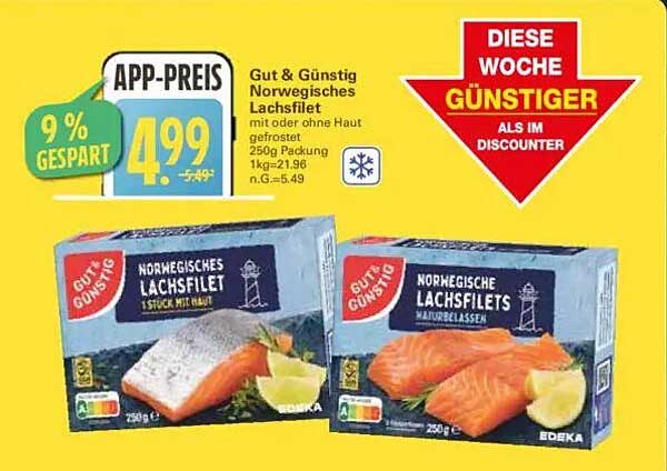 Gut & Günstig Norwegisches Lachsfilet 250g