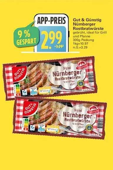 Gut & Günstig Nürnberger Rostbratwürste