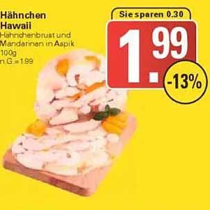 Hähnchen Hawaii - Hähnchenbrust und Mandarinen in Aspik