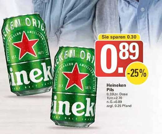 Heineken Pils 0,33L Dose