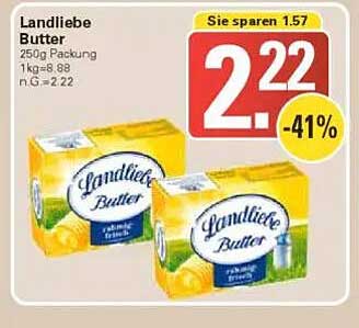 Landliebe Butter 250g Packung