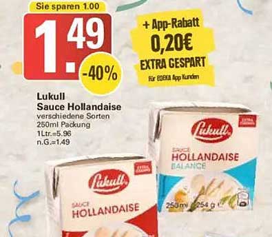 Lukull Sauce Hollandaise verschiedene Sorten 260ml