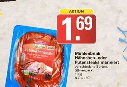 Mühlenbrink Hähnchen- oder Putensteaks mariniert