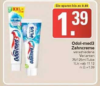 Odol-med3 Zahnpasta - verschiedene Varianten 75/125ml