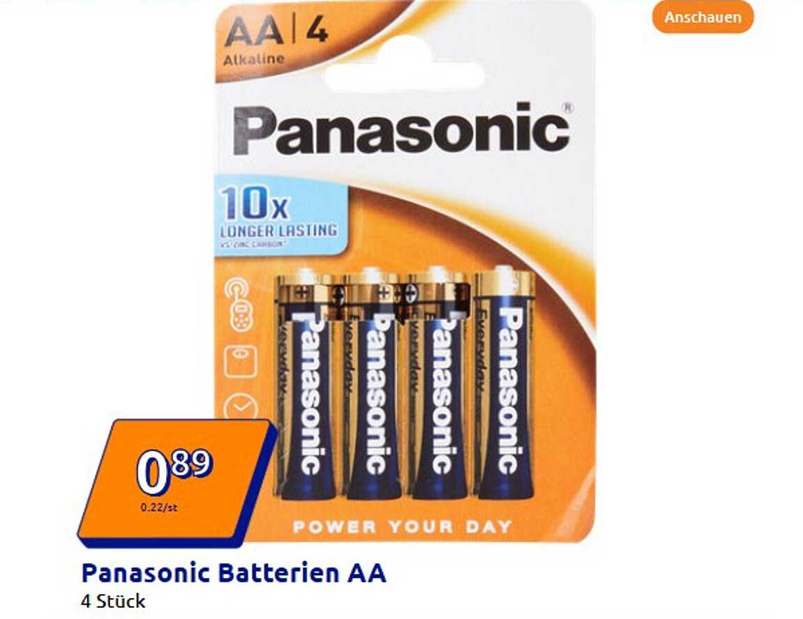 Panasonic Batterien AA 4 Stück