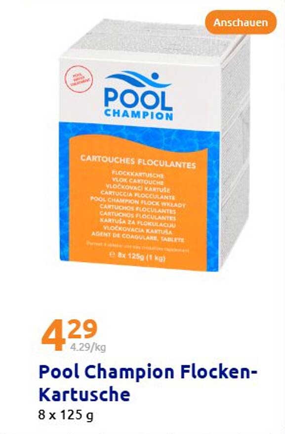 Pool Champion Flocken-Kartusche 8 x 125 g