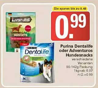 Purina Dentalife oder Adventuros Hundesnacks - verschiedene Varianten