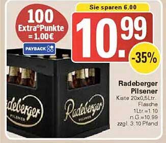 Radeberger Pilsener Kiste 20x0,5L