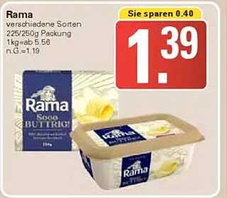 Rama verschiedene Sorten 225/250g Packung